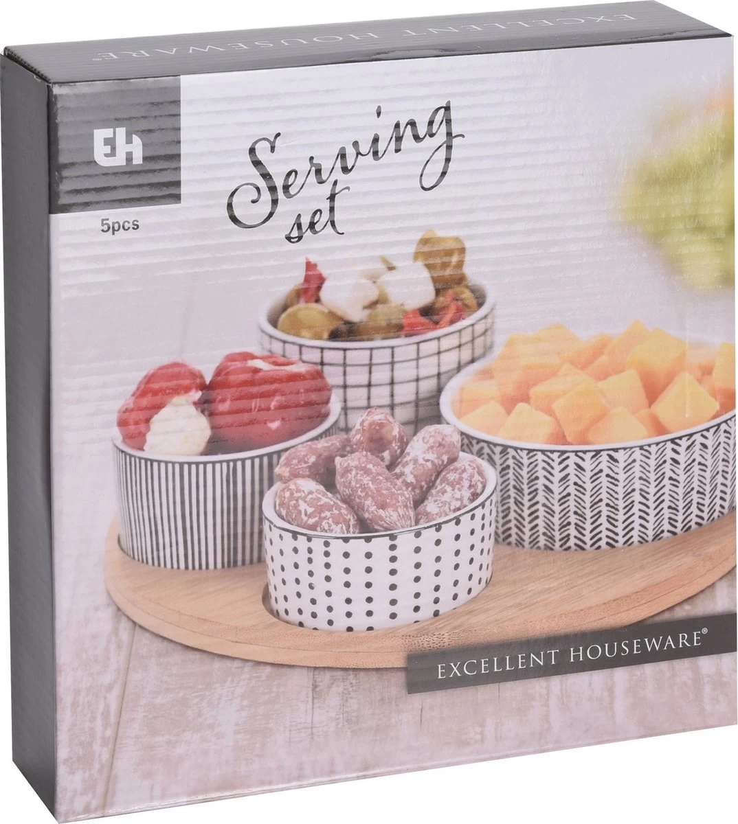 Excellent Houseware Set Van 4x Luxe Hapjes/sausjes/tapas Schaaltjes - Afbeelding 2