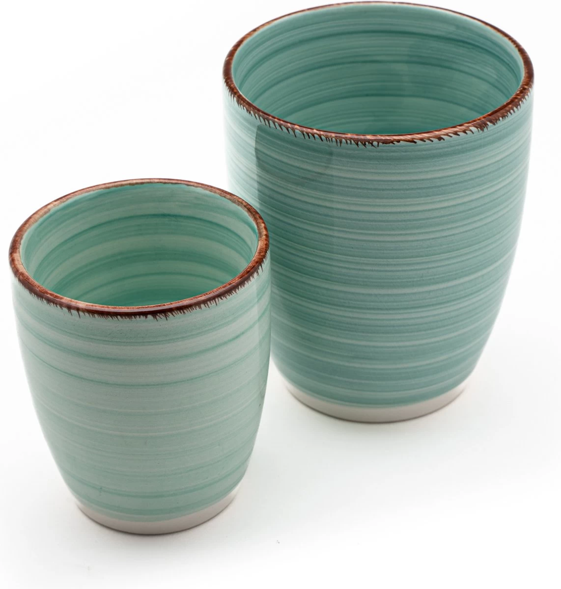 Koffiekopjes - Ocean Blue - Koffiebeker - Unieke Kleuren - Blauw - Set Van 12 Kopjes (ook Los Verkrijgbaar) - 160ML En 340ML - Porselein - Hip En Trendy - Afbeelding 7