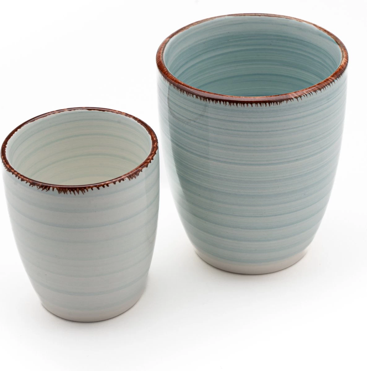 Koffiekopjes - Ocean Blue - Koffiebeker - Unieke Kleuren - Blauw - Set Van 12 Kopjes (ook Los Verkrijgbaar) - 160ML En 340ML - Porselein - Hip En Trendy - Afbeelding 4