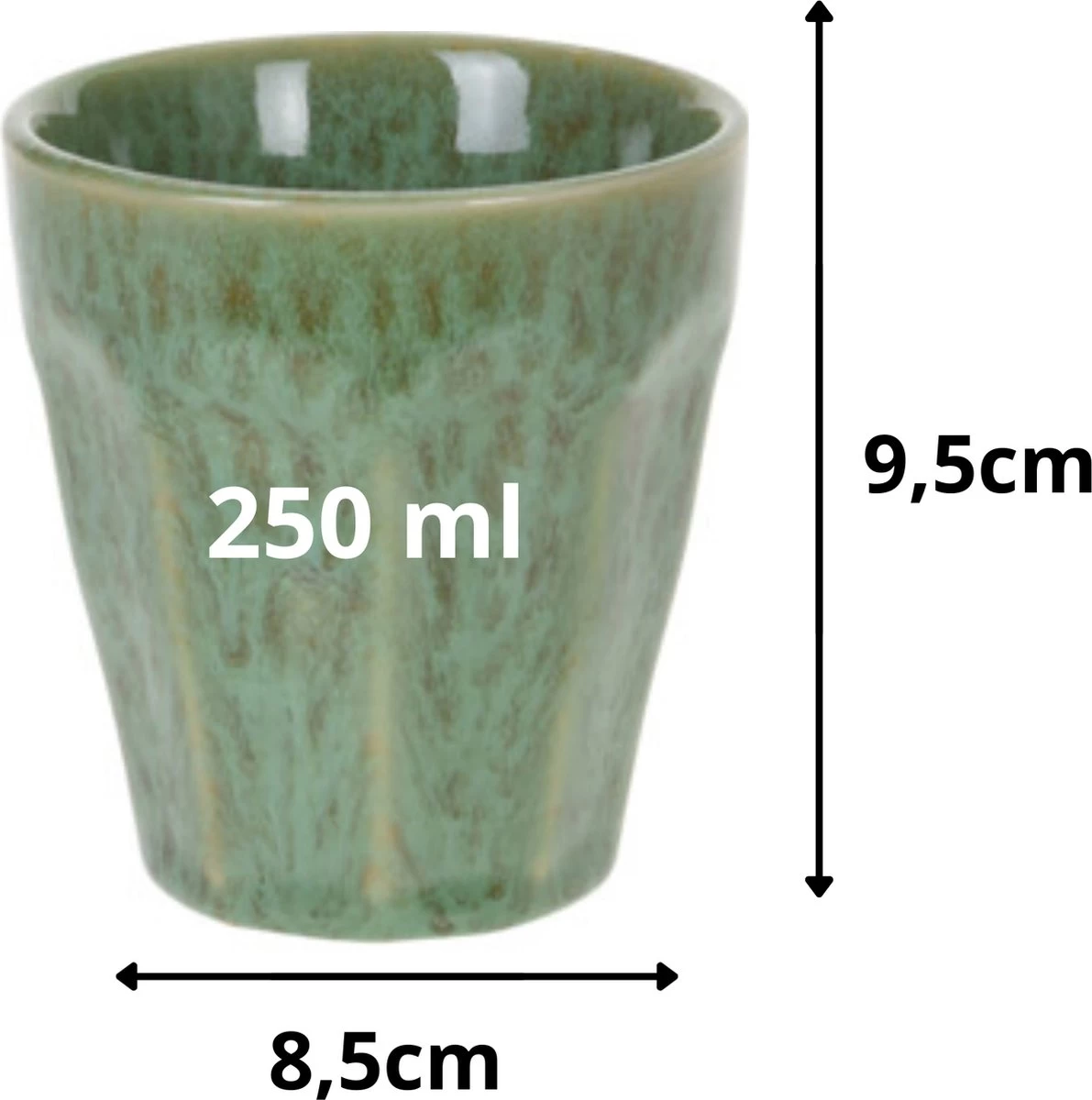 Orange85 Cappuccino Mokken - 4 Stuks - 250 Ml - Porselein - Hittebestendig - Keuken - Accessoires - Cappuccino Glazen - Cappuccino Kopjes - Latte Macchiato Glazen - Afbeelding 9