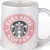 Mok | MAMA NEEDS COFFEE Roze | Starbucks Logo | Cadeau Voor Moeder | Cadeutje Voor Haar | Vrouw | Verjaardag | Moederdag
