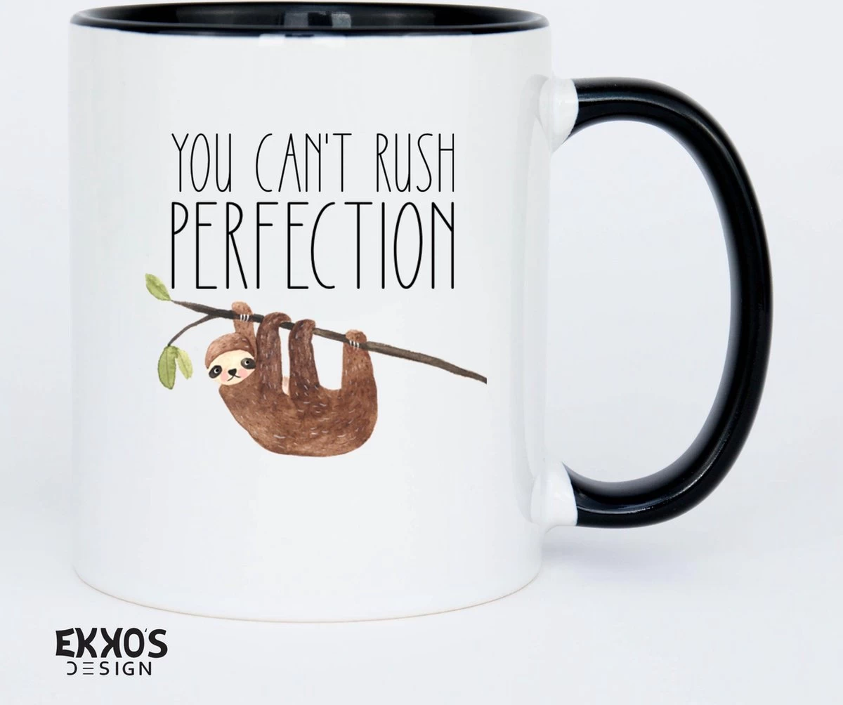 You Cant Rush - Luiaarden - Dieren - Cadeau Voor Vrouw - Koffiemok - Grappige Cadeaus - Cadeau Voor Man - Kado Vrouw - Valentijn Cadeautje Voor Haar - Mokken En Bekers - Verjaardag Cadeau - Koffiekopjes - Mok Met Tekst - Afbeelding 2