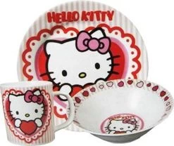 SANRIO Ontbijtset Hello Kitty Hart Porselein