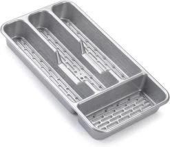 Bestekbak/bestekhouders 4-vaks Grijs - 33 X 18 X 4 Cm - Keuken Opberg Accessoires