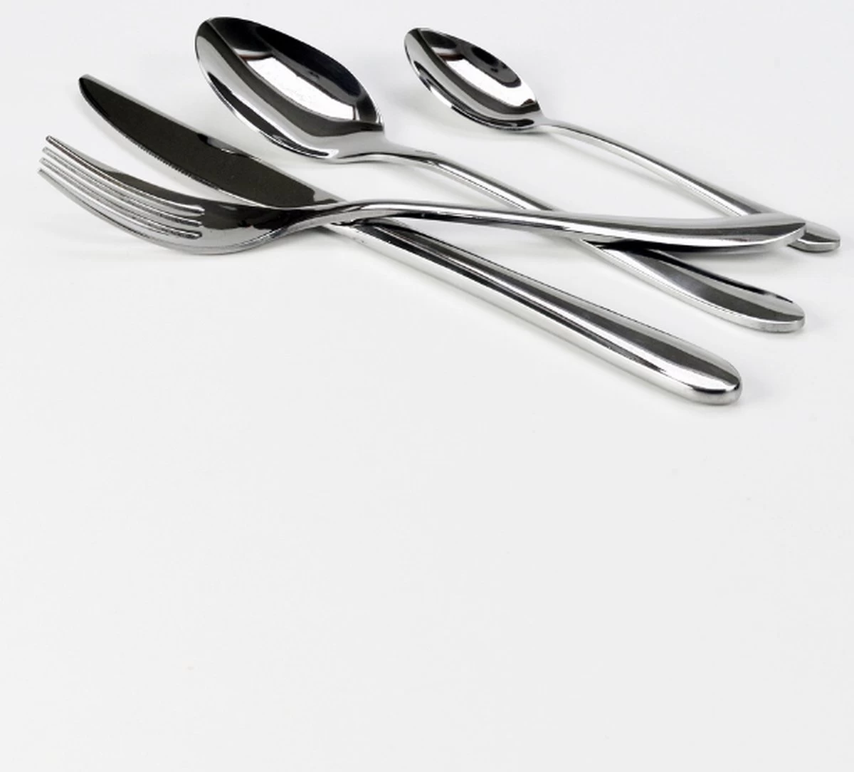 Merkloos Bestekset Luxe Round 24-delig | Premium Quality | 6 Personen - Afbeelding 5