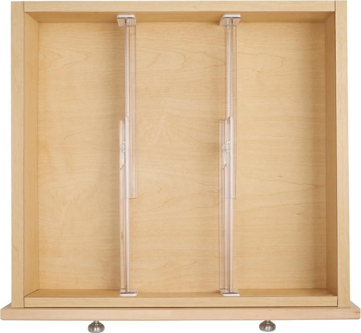 IDesign Ladeverdeler Uitschuifbaar 2 Stuks Transparant - Transparant - Klaar Voor Gebruik, Verstelbaar, Uitschuifbaar - Afbeelding 2