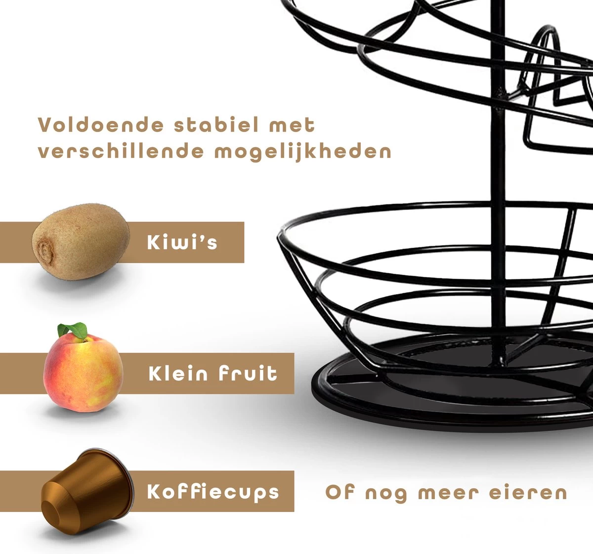 Eiermand – Eierrek – Eierhouder – Eieren – Zwart - Pasen - Tot 40 Eieren - 360° - BAULK® - Afbeelding 5