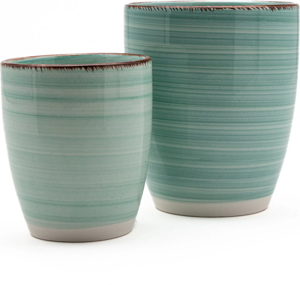 Koffiekopjes - Ocean Blue - Koffiebeker - Unieke Kleuren - Blauw - Set Van 12 Kopjes (ook Los Verkrijgbaar) - 160ML En 340ML - Porselein - Hip En Trendy - Afbeelding 13