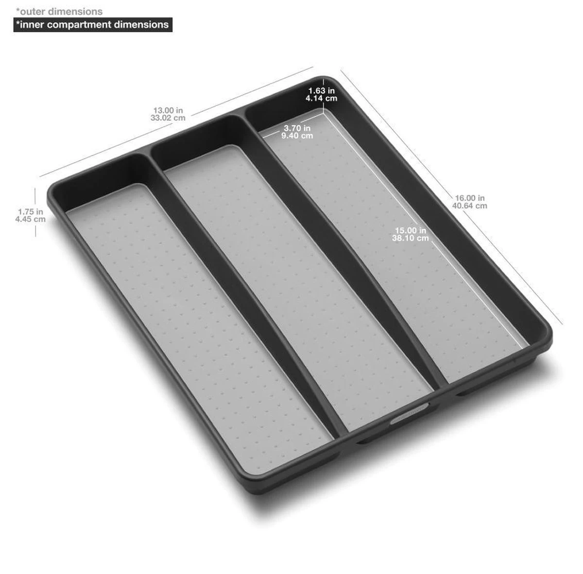 Madesmart Bestekbak - Besteklade 3 Vakken - Antraciet - Afbeelding 4