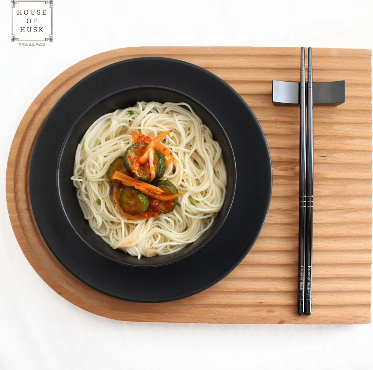 House Of Husk Chopsticks Set - Koreaanse Eetstokjes - Vaatwasserbestendig - RVS - 5 Paar - Zwart - Afbeelding 3