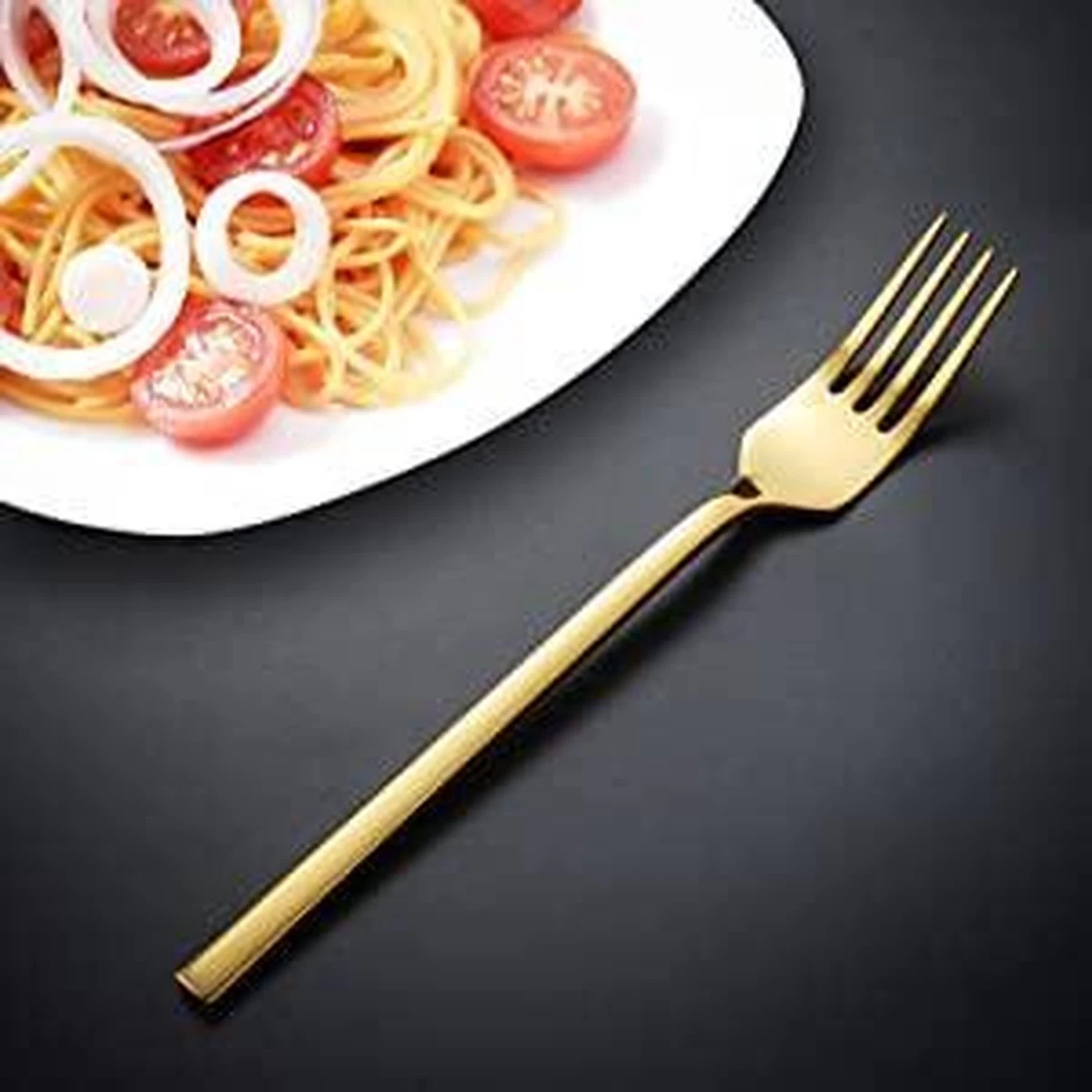 Cadeau 30-delige Gouden Zilverwerk Set Bestekset, Velaze 18/10 Roestvrijstalen Gebruiksvoorwerpen Service Voor 6 Personen Inclusief Dinerlepel, Diner Vork, Diner Mes, Dessertvork En Theelepel, Spiegel Gepolijst Ontwerp - Afbeelding 11