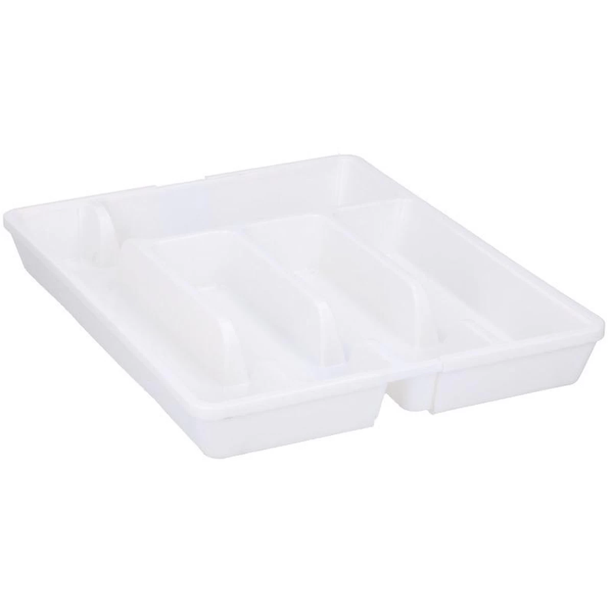 Merkloos Bestekbak/bestekhouder - Uitschuifbaar - Wit - 44 Cm - 5 Tot 7 Vakken - Afbeelding 2