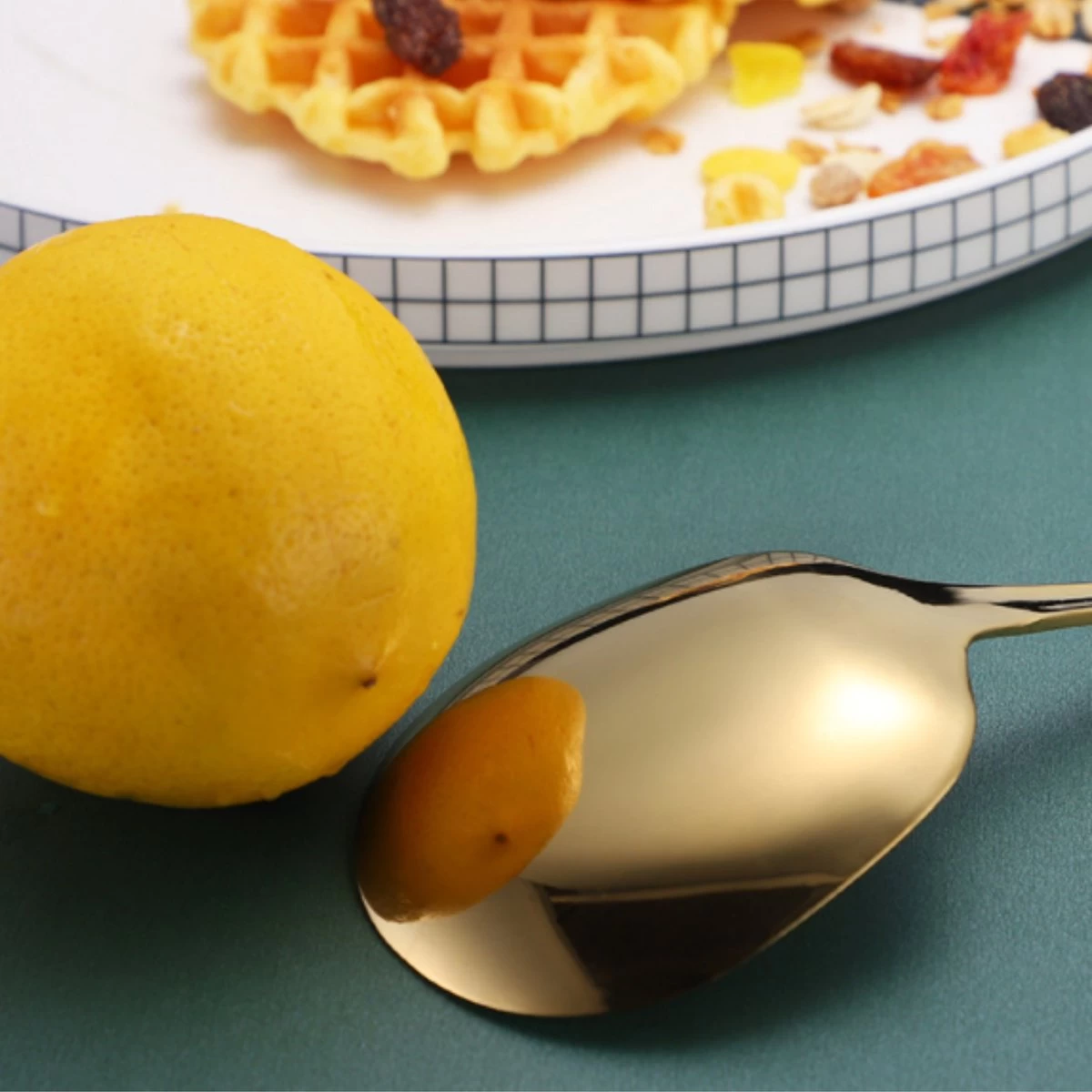 House Of Husk® Opscheplepel Set - Goud - Serveerlepel - Groetelepel - Aardappellepel - 21cm - RVS - 4 Stuks - Afbeelding 4