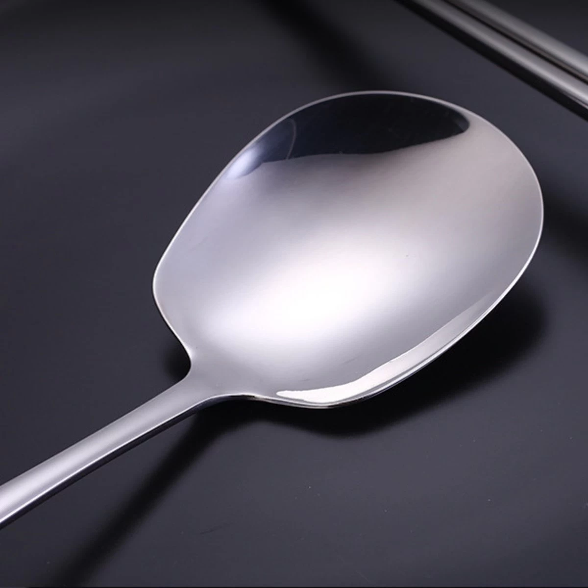 House Of Husk® Opscheplepel Set - Zilver - Serveerlepel - Groetelepel - Aardappellepel - 21cm - RVS - 4 Stuks - Afbeelding 3