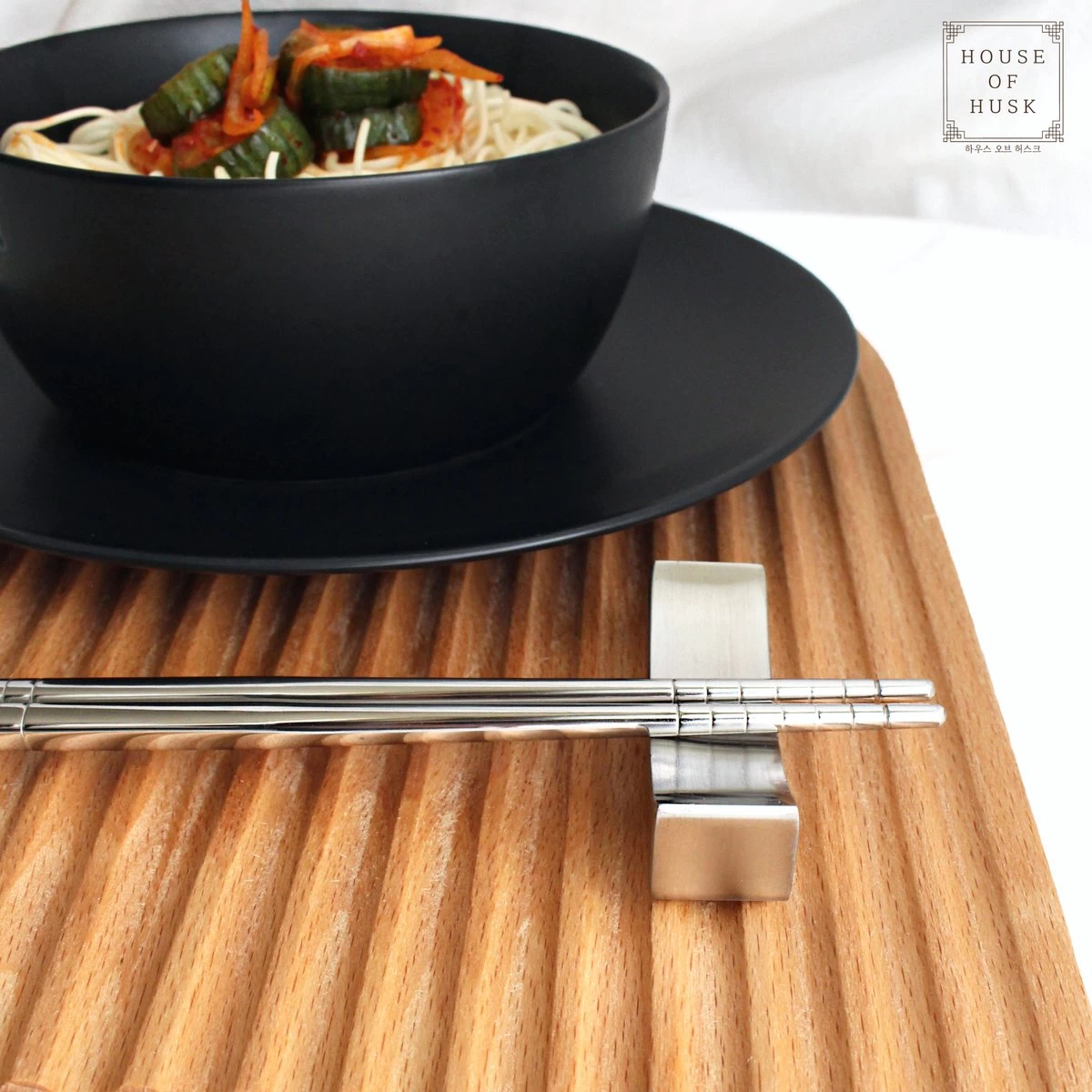 House Of Husk Chopsticks Set - Koreaanse Eetstokjes - Vaatwasserbestendig - RVS - 5 Paar - Zilver - Afbeelding 4