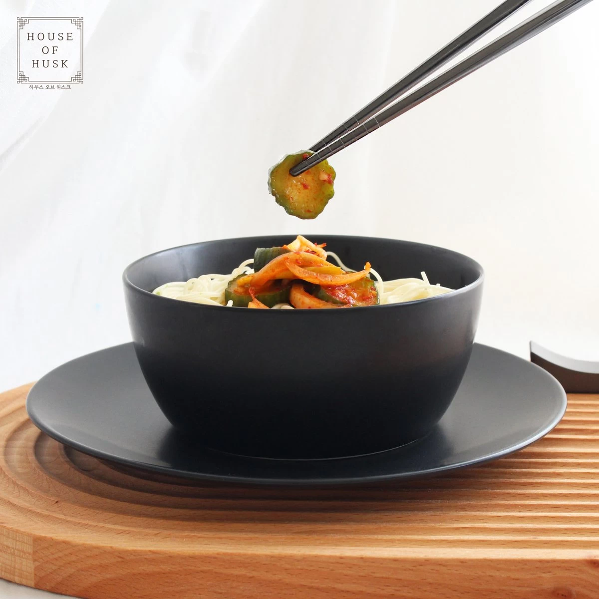 House Of Husk Chopsticks Set - Koreaanse Eetstokjes - Vaatwasserbestendig - RVS - 5 Paar - Zwart - Afbeelding 4