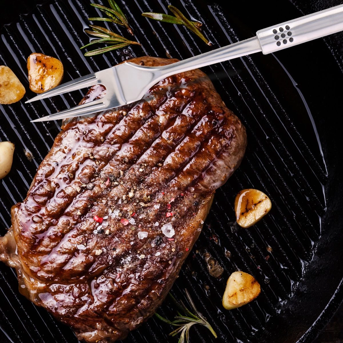 Vleesvork 32,5 Cm Van RVS - Keukengerei - Kookgerei - Tweetandige Vork - Afbeelding 3