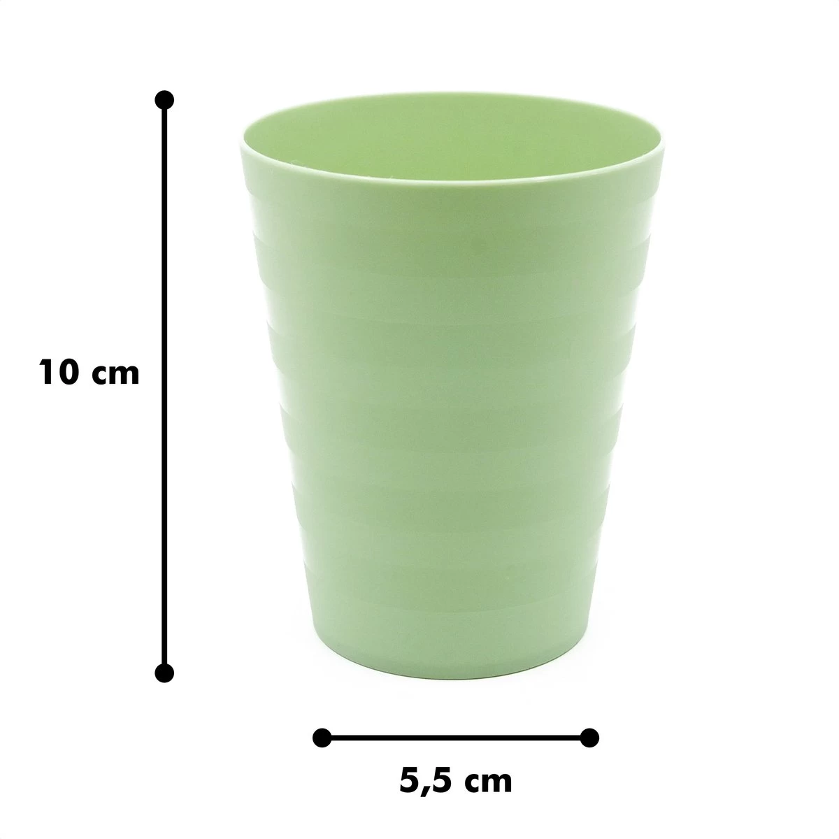 Luxe Herbruikbare Drinkbekers Van In Round – 5 Stuks – Groen – Plastic / Kunststof – Drinkbeker Voor Volwassenen En Kinderen – Alternatief Voor Wegwerp Bekers – Drink Beker – Limonadeglazen Sapglazen – Camping Servies – Onbreekbare Glazen – Beerpong - Afbeelding 2
