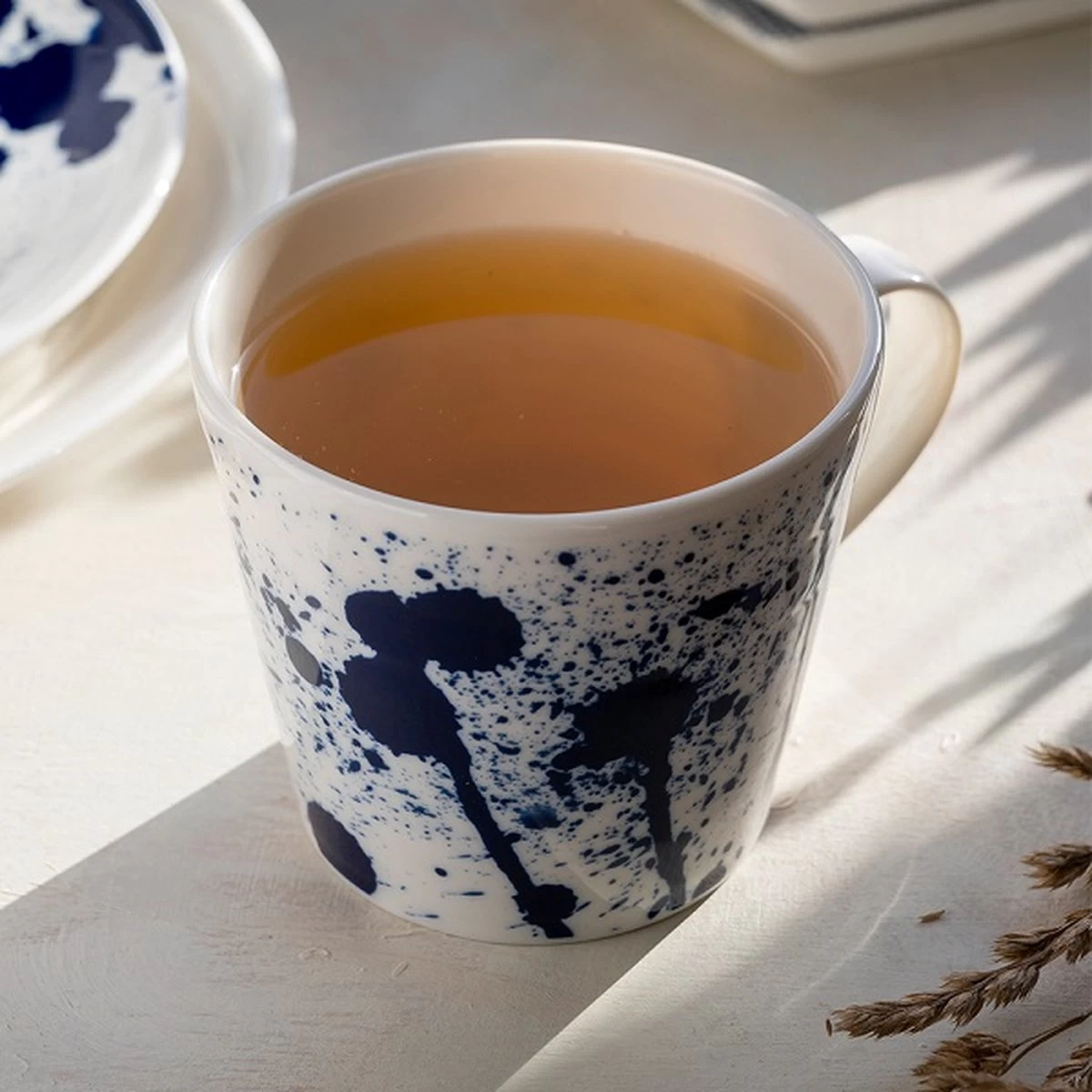 Royal Doulton Pacific - 6x Mok / Beker - Porselein - Wit / Blauw - 450 Ml - Set Van 6 Mokken - Afbeelding 3