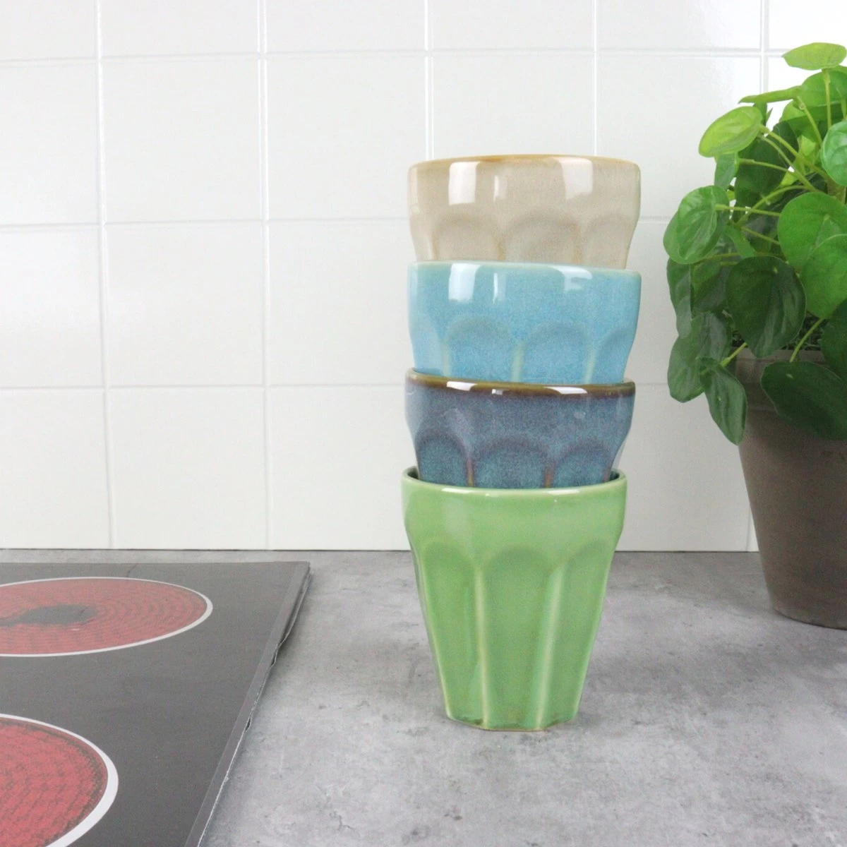 Orange85 Cappuccino Mokken - 4 Stuks - 250 Ml - Porselein - Hittebestendig - Keuken - Accessoires - Cappuccino Glazen - Cappuccino Kopjes - Latte Macchiato Glazen - Afbeelding 6