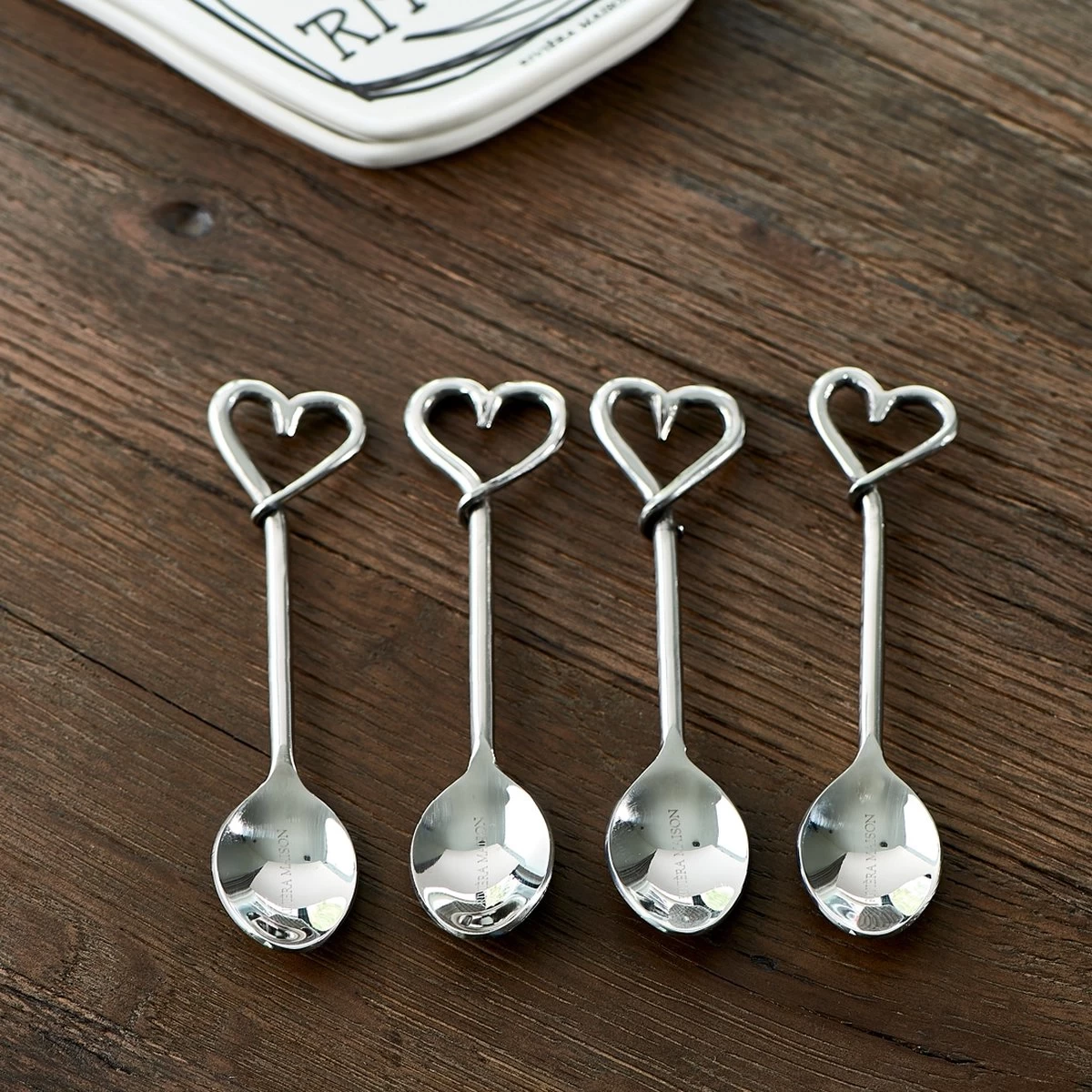 Riviera Maison Theelepels Zilver - With Love.. Spoons - Set Van 4 Stuks - Afbeelding 2