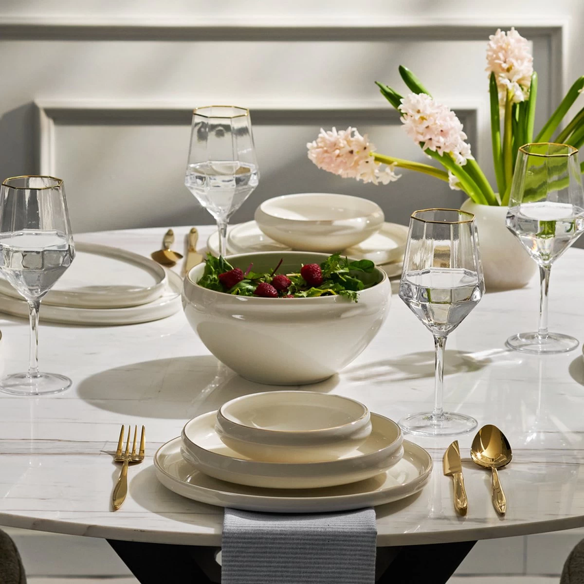 Karaca -Streamline- Sunset Gold -59-delig Porseleinen Servies Voor 12 Personen - Afbeelding 5