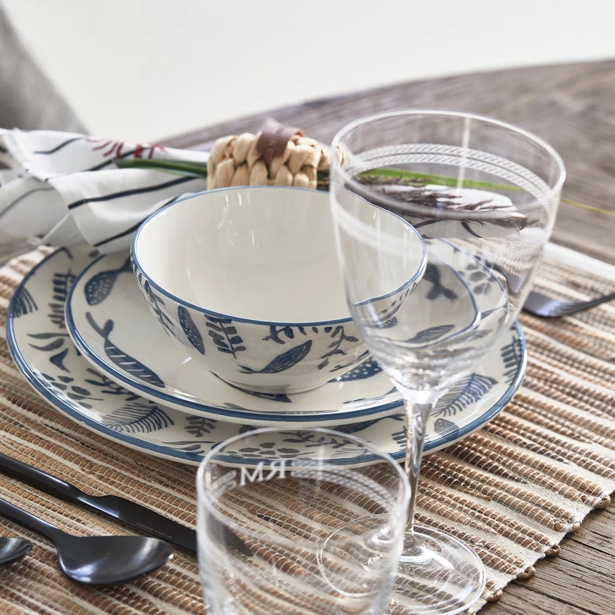 Riviera Maison Bord, Ontbijtbord, Servies, Tafeldecoratie Voor Eetkamer, Keuken - First Catch Breakfast Plate - Blauw - Keramiek - 1 Stuk - Afbeelding 3