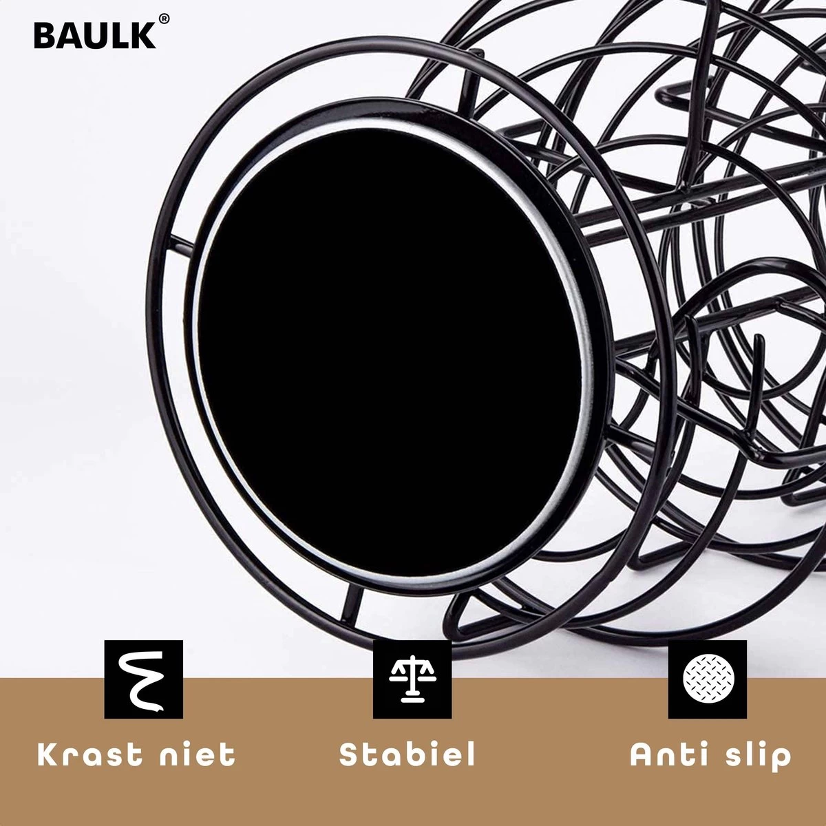 Eiermand – Eierrek – Eierhouder – Eieren – 360° - Zwart - Pasen - 39 Eieren - BAULK® - Afbeelding 3