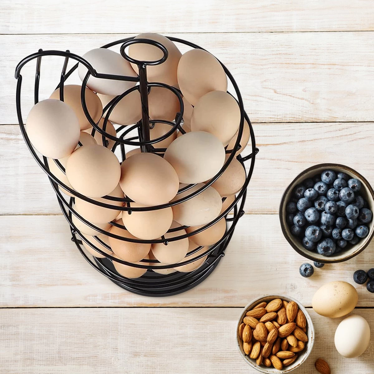 Eiermand – Eierrek – Eierhouder – Eieren – Zwart - Pasen - Tot 40 Eieren - 360° - BAULK® - Afbeelding 6