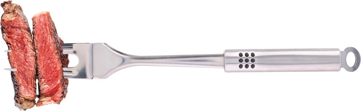 Vleesvork 32,5 Cm Van RVS - Keukengerei - Kookgerei - Tweetandige Vork - Afbeelding 2