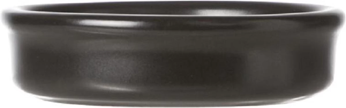 6x Creme Brulee Mini Schaaltjes/bakjes Zwart 7,5 Cm Van Aardewerk - 80 Ml - Tapas Schaaltjes - Afbeelding 2