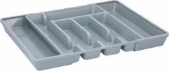 Merkloos Bestekbak/bestekhouder - Uitschuifbaar - Grijs - 44 Cm - 5 Tot 7 Vakken