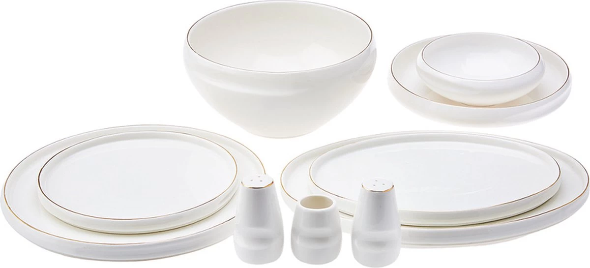 Karaca -Streamline- Sunset Gold -59-delig Porseleinen Servies Voor 12 Personen - Afbeelding 4