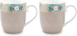 Pip Studio Blushing Birds Beker 145 Ml - Khaki Set Van 2