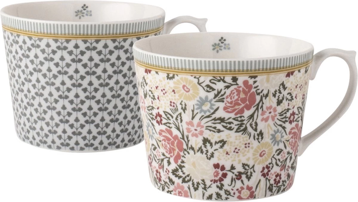 Laura Ashley Giftset 2 Bekers Assorti Bloem 30 Cl.