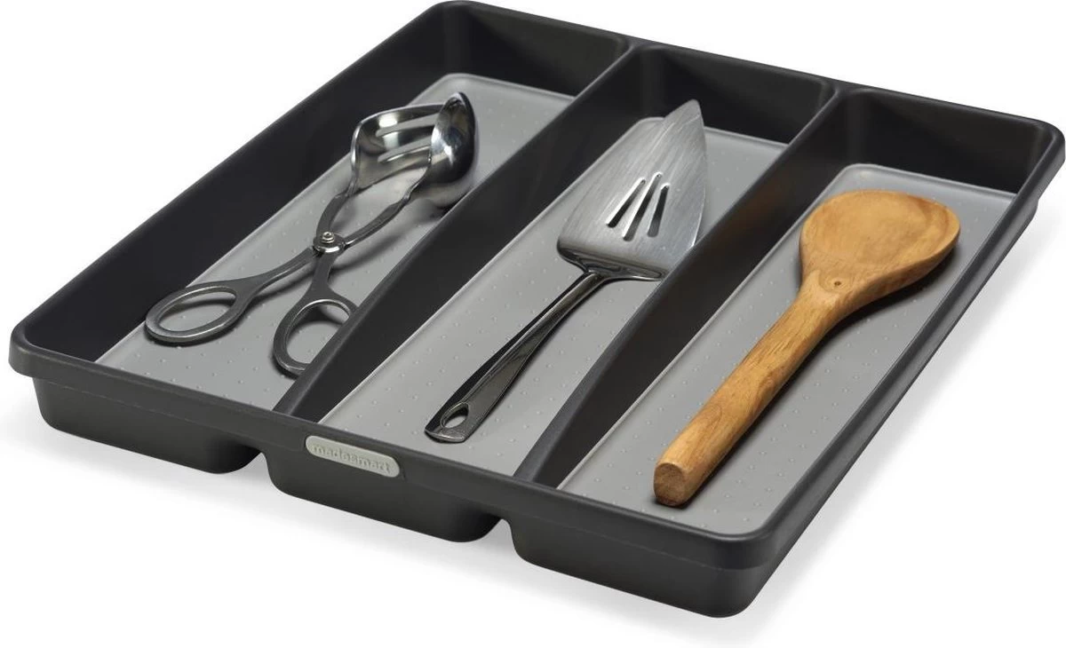 Madesmart Bestekbak - Besteklade 3 Vakken - Antraciet