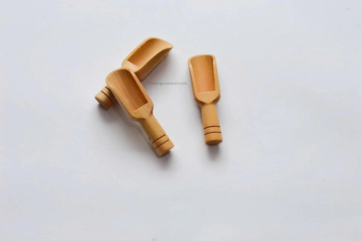 MINI Lepeltjes - 3 Stuks - Houten Lepeltjes - Lepels Voor Kruiden En Thee - Doseerlepel- - Afbeelding 4