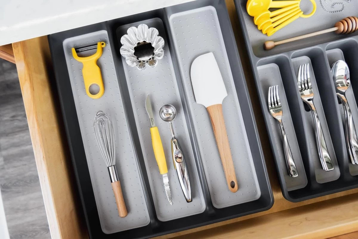 Madesmart Bestekbak - Besteklade 3 Vakken - Antraciet - Afbeelding 3