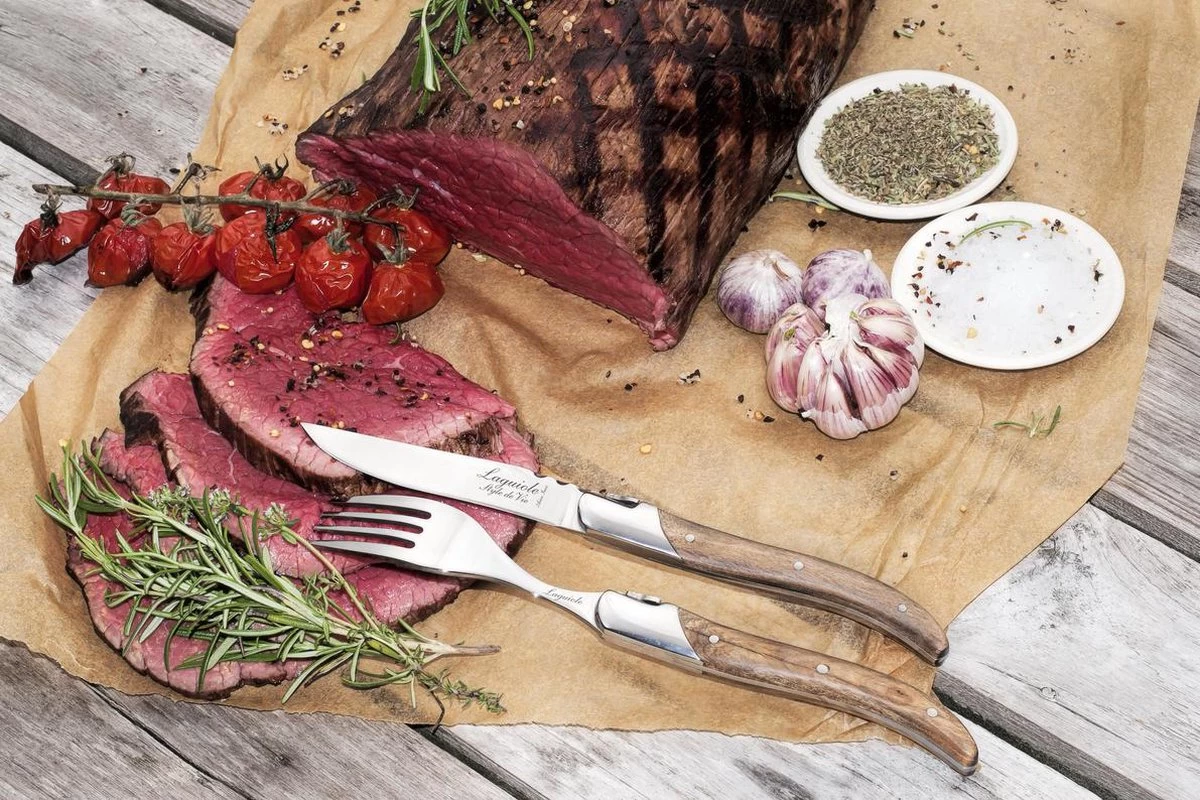 Laguiole Style De Vie Vorken Luxury Line - 6-delig - Olijfhout - Afbeelding 6