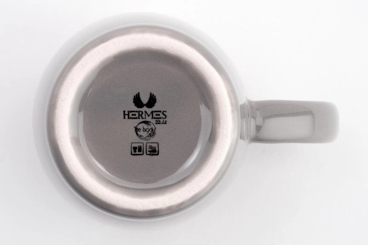 Lite-Body Hermes Koffie Beker 20 Cl - Set Van 6 Stuks - Aardewerk - Grijs - Afbeelding 3