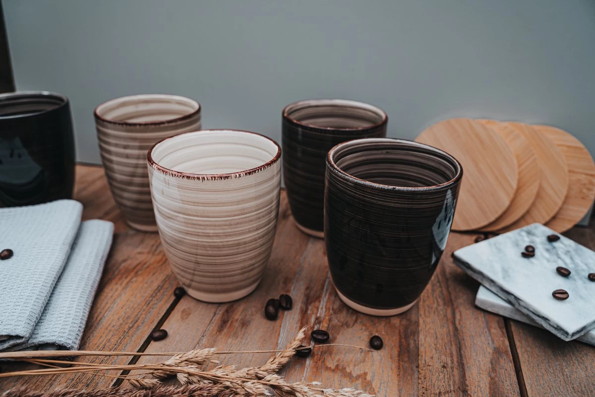 Koffiekopjes - Industrieel Grijs - Koffiebeker - Unieke Kleuren - Set Van 12 Kopjes (ook Los Verkrijgbaar) - 160ML En 340ML - Porselein - Hip En Trendy - Afbeelding 4