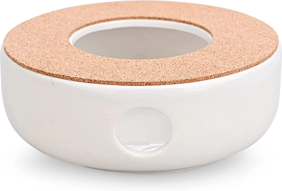 ConBlom Keramische Theepot, Warmer, Theewarmer, Koffiewarmer, Stoofje, Met Kurk-stoofje, Theepot Basis, Theefornuis, Melkwarmer Voor Thuis, Café, Theemelk (zonder Kaars En Theepot) - Afbeelding 6