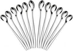 Merkloos Generik Latte Macchiato Lepeltjes - 12 Stuks - RVS