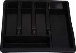 Bestekbak/keuken Organizer - 5-vaks - Zwart - 39 X 39 X 6 Cm