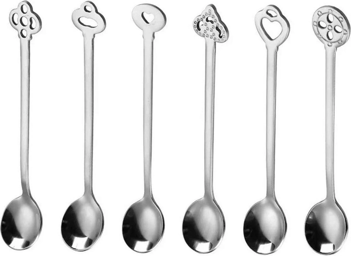 ESSENTIALS73 Luxe Theelepel - Koffielepel Set Van 6 RVS - Theelepeltje - Lepeltjes - Lepels - Koffielepeltje -Koffielepels - Theelepels - Lepel - Koffie - Thee - Lepeltje - Afbeelding 7