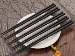 4 Setjes Luxe Zwarte Sushi Eetstokjes