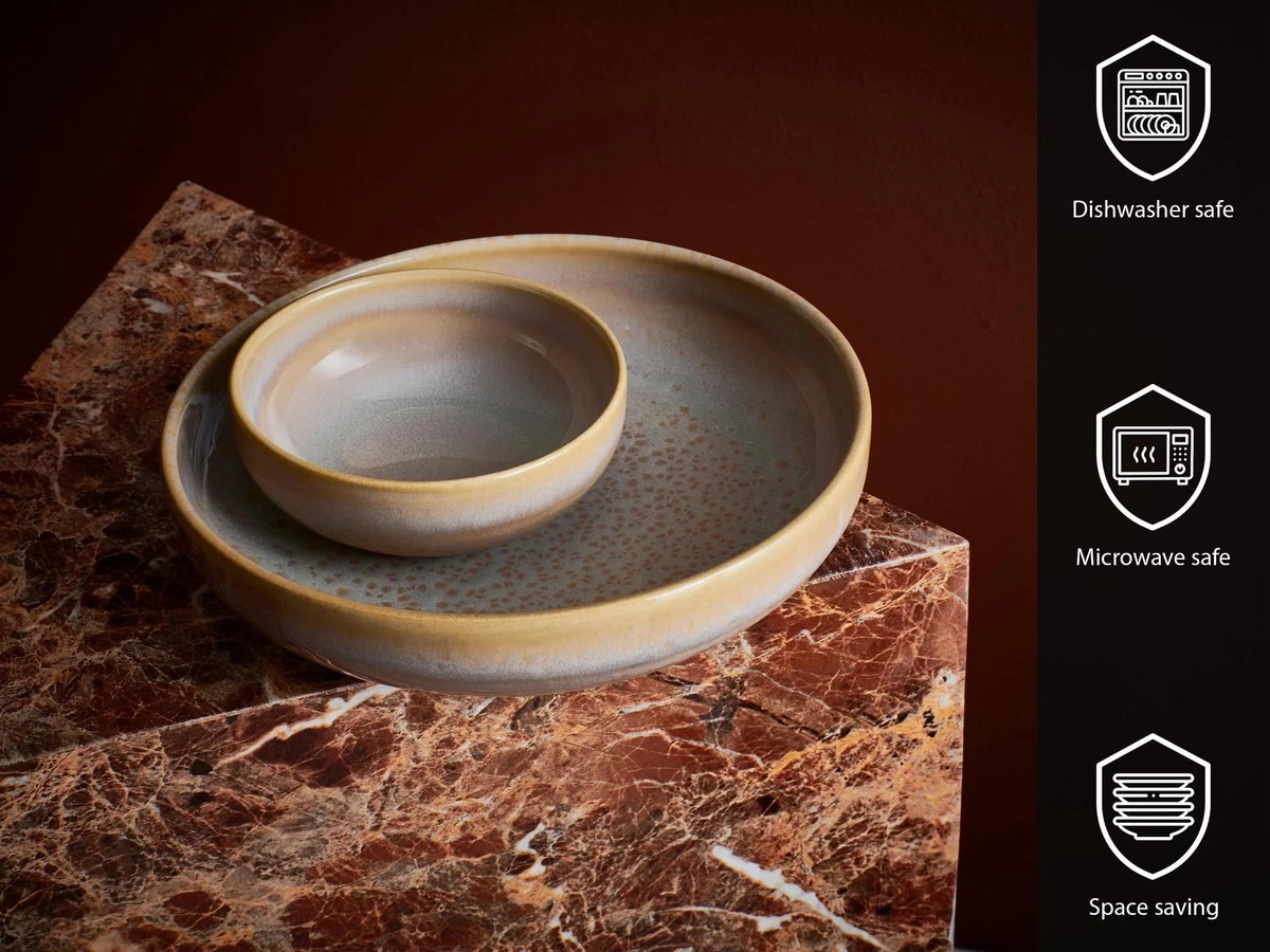 Salt&Pepper Tabo Beige - Serviesset - 4 Persoons - 12 Delig - Crème/Beige - Afbeelding 5