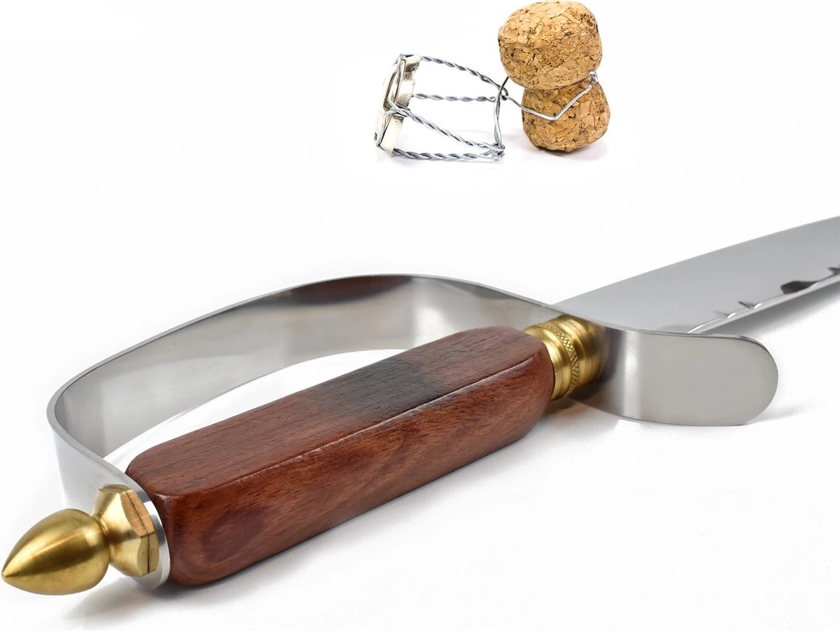 Dymund® Sabreer Sabel - RVS - Professioneel Champagnesabel - Incl. Bewaardoos - 44,5 Cm - Afbeelding 3