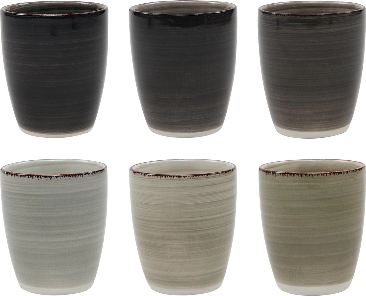 Koffiekopjes - Industrieel Grijs - Koffiebeker - Unieke Kleuren - Set Van 12 Kopjes (ook Los Verkrijgbaar) - 160ML En 340ML - Porselein - Hip En Trendy - Afbeelding 7