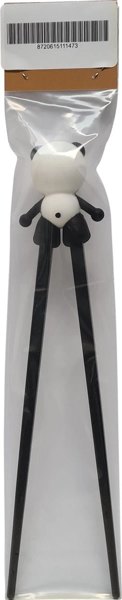 DongDong - Eetstokjes Voor Kinderen - Pandabeer Motief - 22.5 Cm - Zwart Wit - Afbeelding 3